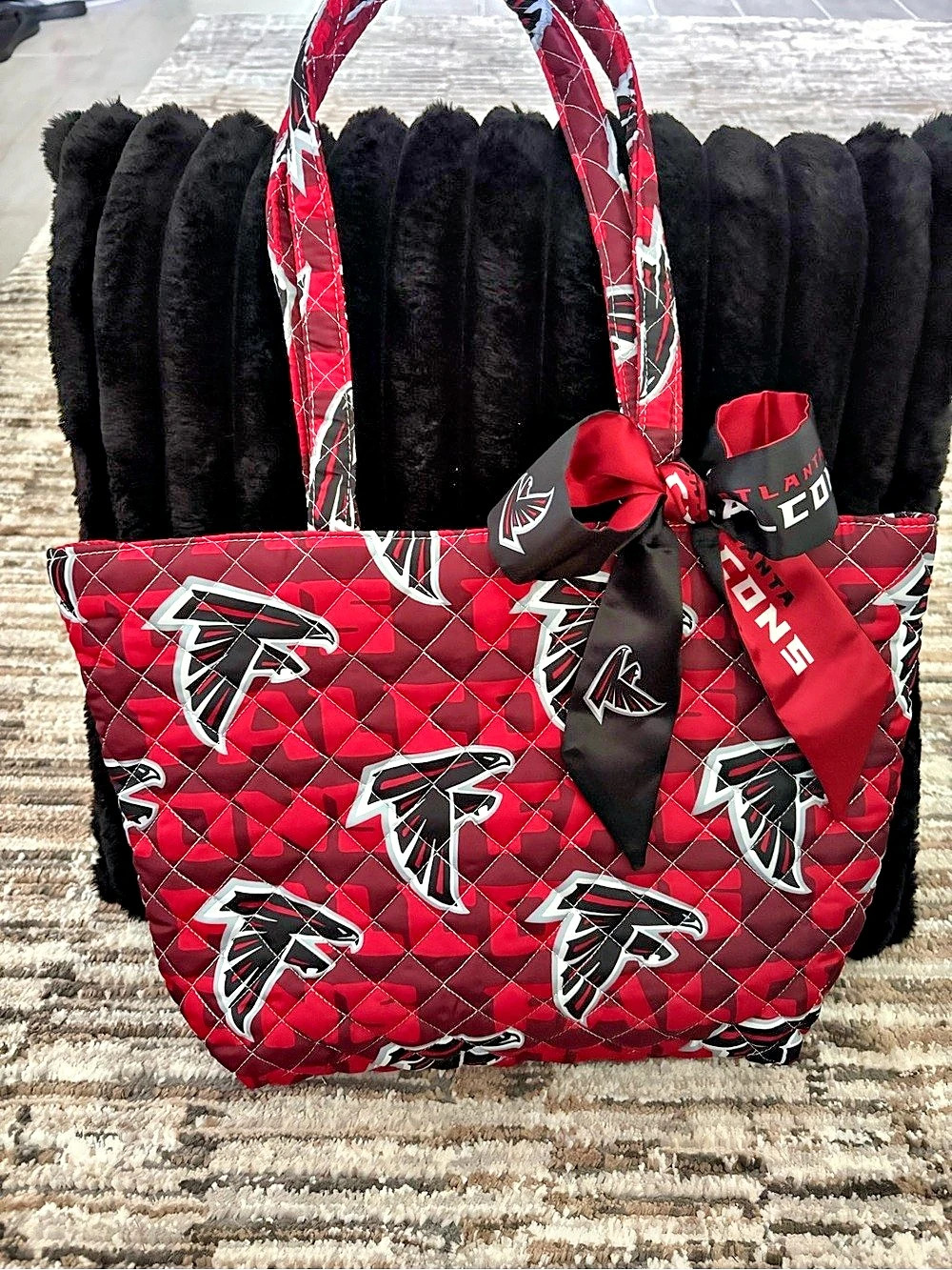 Red & Black Atlanta Falcons Tote